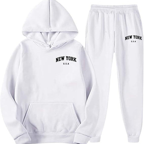 Women's Hooded Sweat Suit with high-quality material and modern lettering Skjora