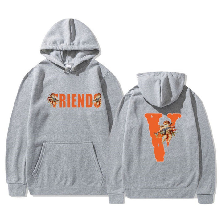 Dame hoodie med karakteristisk front- og baktrykk Skjora
