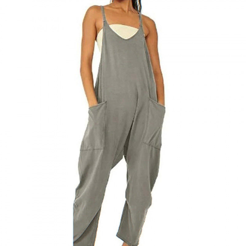 Dame jumpsuit med avslappet passform og praktiske lommer Skjora