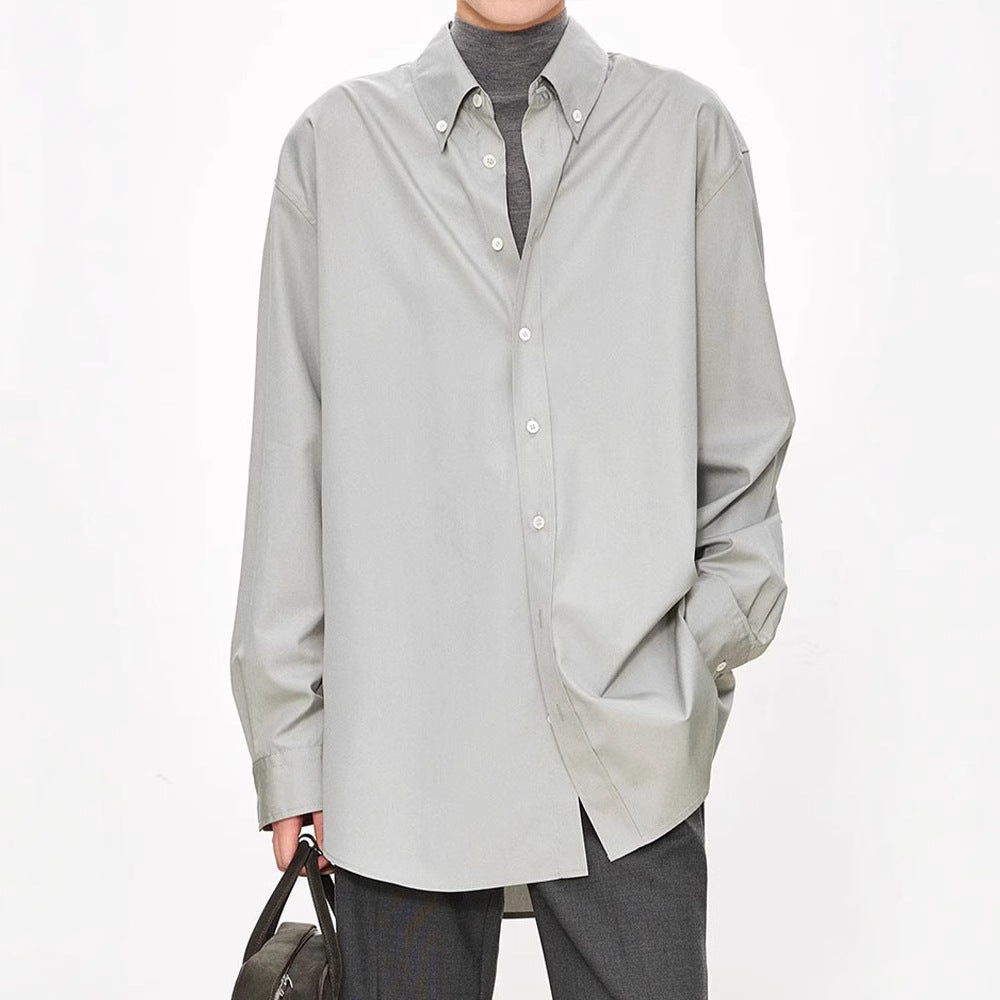 Damer elegant oversized bluse med klassiske knappedetaljer Skjora