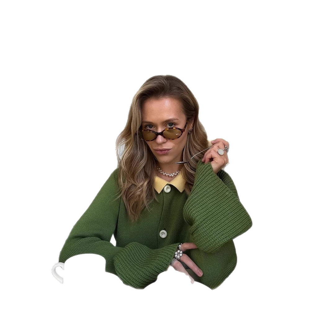 Dame chunky strikket cardigan med elegante knappedetaljer Skjora