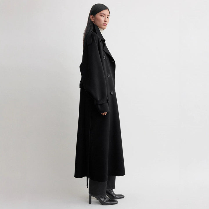 Damer elegant overlang ull trenchcoat Skjora
