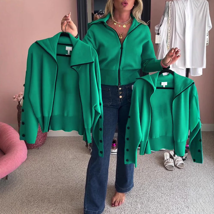 Kvinner casual cardigan med elegante knappedetaljer Skjora