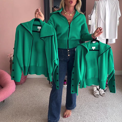 Kvinner casual cardigan med elegante knappedetaljer Skjora