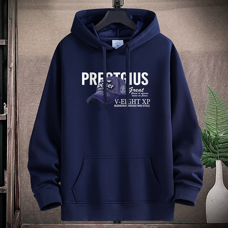 Damegen hettegenser med kreativ grafisk design og praktiske kenguru-lommer Skjora