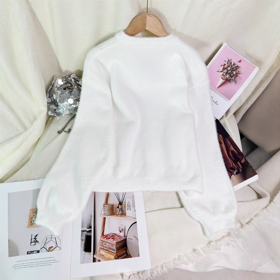 Dames koselige cardigan med perle-dekorert knapper og moderne snitt Skjora