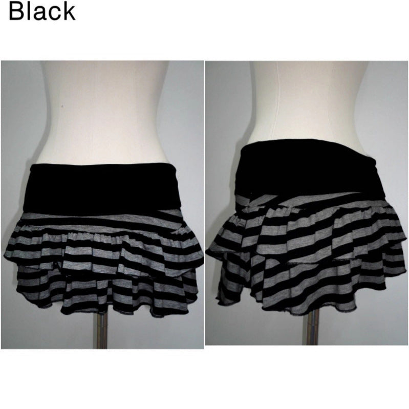 Dame rysjeshorts med stripete design og elastisk midje Skjora