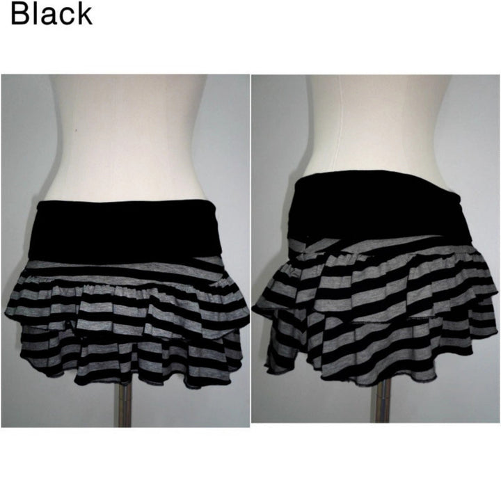 Dame rysjeshorts med stripete design og elastisk midje Skjora