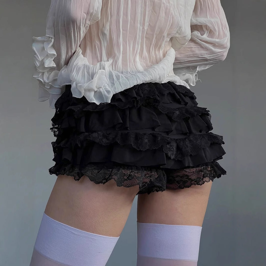 Dame korte rysjeshorts i rutete design Skjora