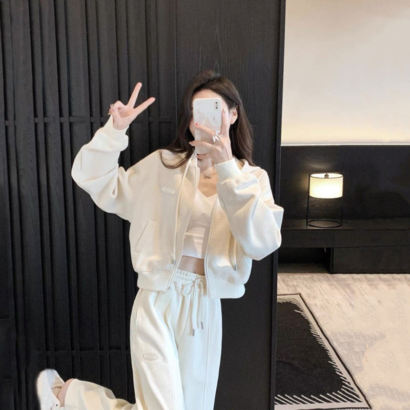Kvinners Cozy Crop Jacket med lommer og avslappet snitt Skjora