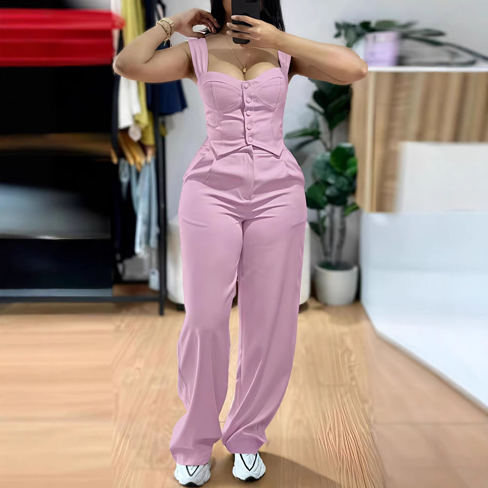 Dame Elegant og figurnær Jumpsuit Skjora
