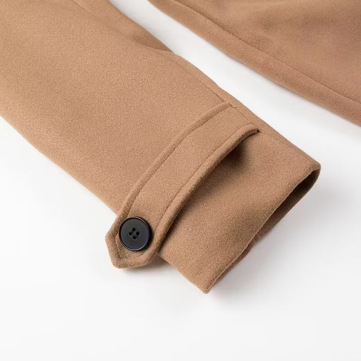 Kvinne Elegante Trench Coat med Livrem og Dobbel Knapplukking Skjora