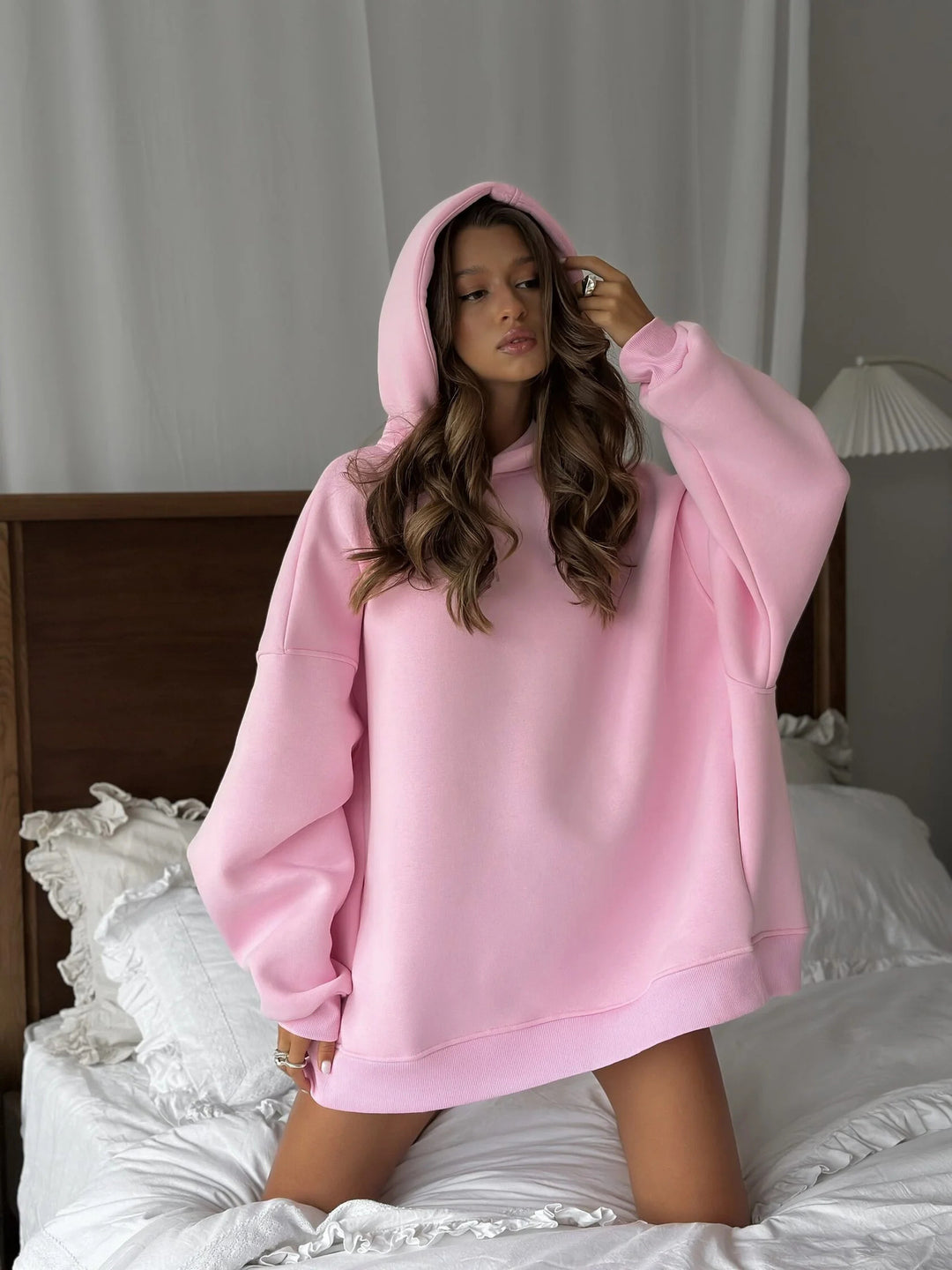 Kvinnenes komfortable oversized hettegenser Skjora