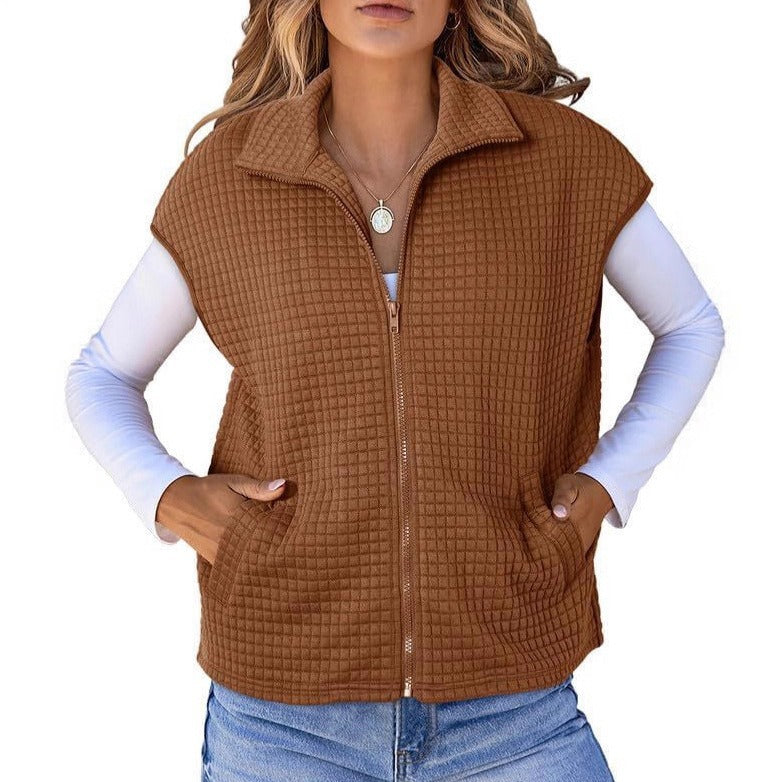 Dames vest med glidelås Skjora