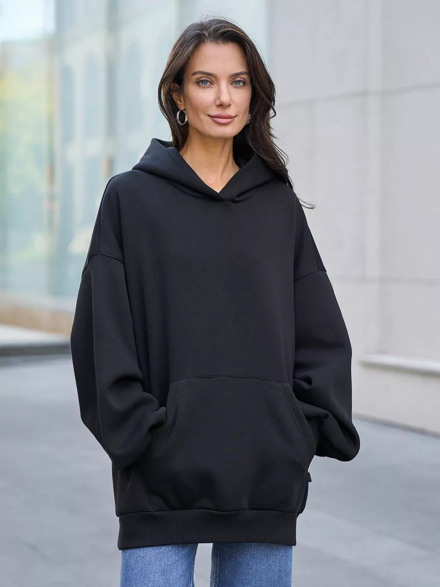 Dames oversized hoodie met volumineuze mouwen en geïntegreerde kangoeroezak Skjora