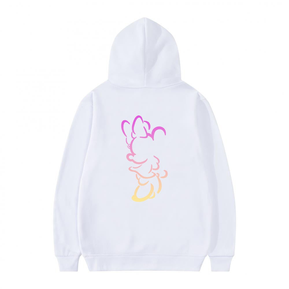 Dame hoodie med kunstnerisk skydesign og myk indre fôr Skjora