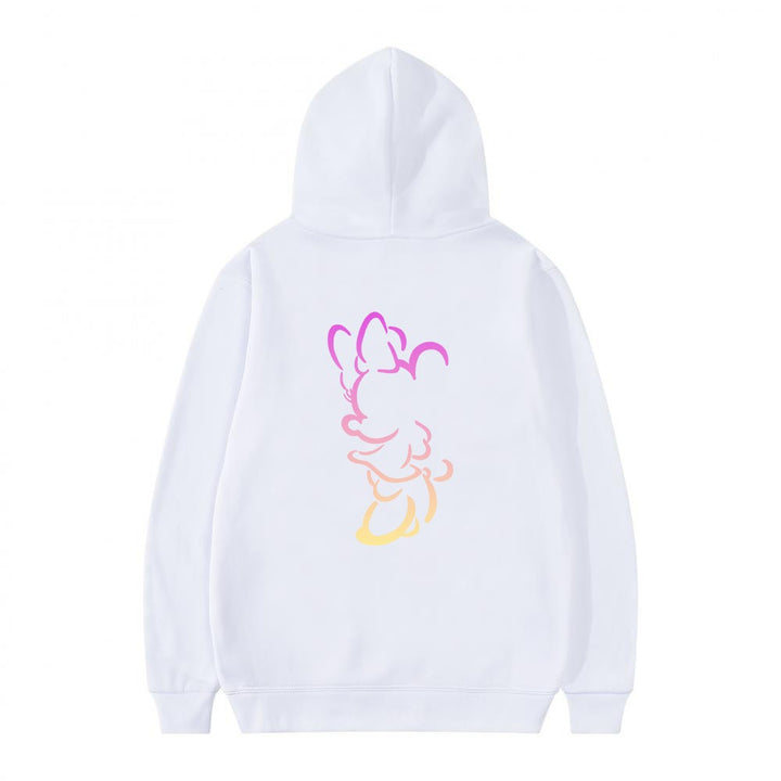 Dame hoodie med kunstnerisk skydesign og myk indre fôr Skjora