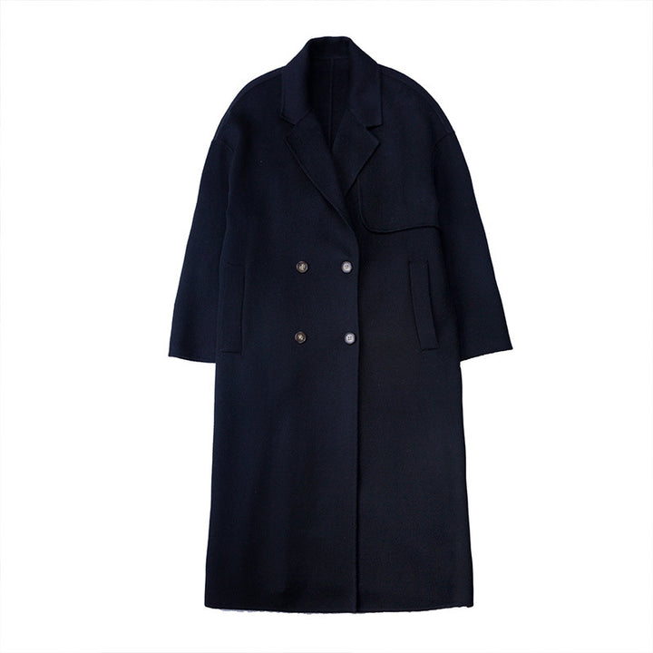 Damer Elegante og klassiske lang ullkåpe Skjora