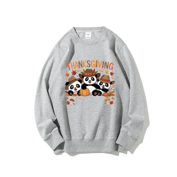 Dame sweatshirt med morsomt dyremotiv og høstmotiv Skjora