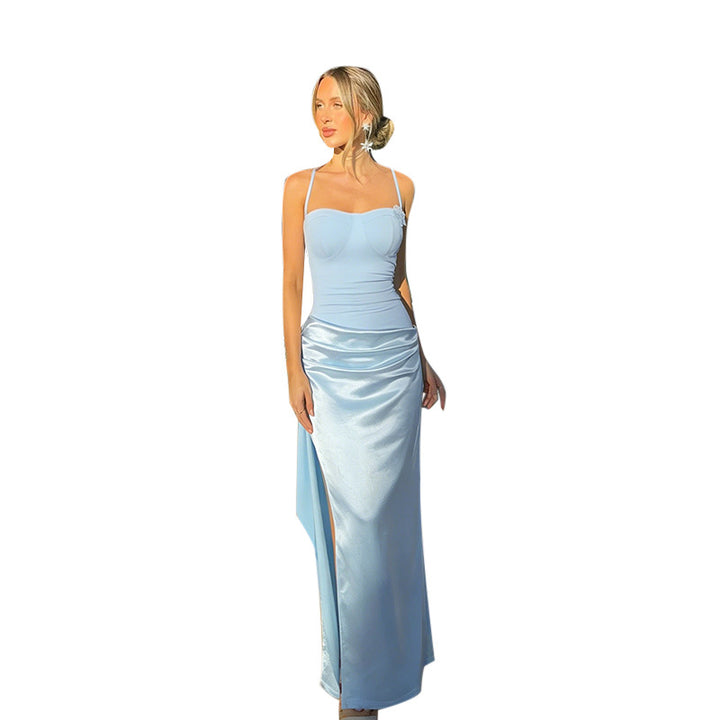 Damer edelt Maxi-kjole med asymmetrisk snitt og fin drapering Skjora