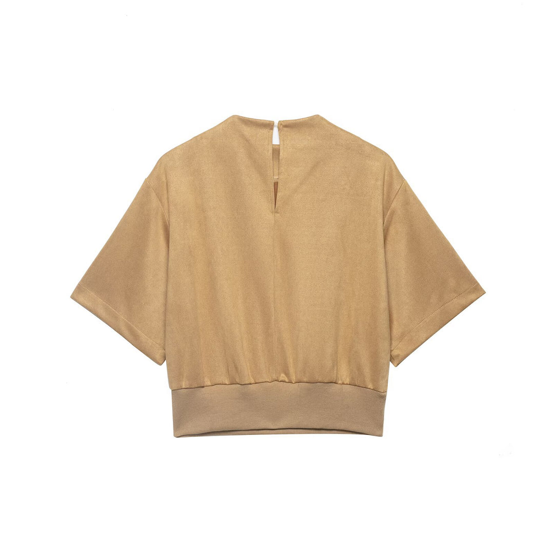 Dame Cropped T-skjorte med elegant linning Skjora