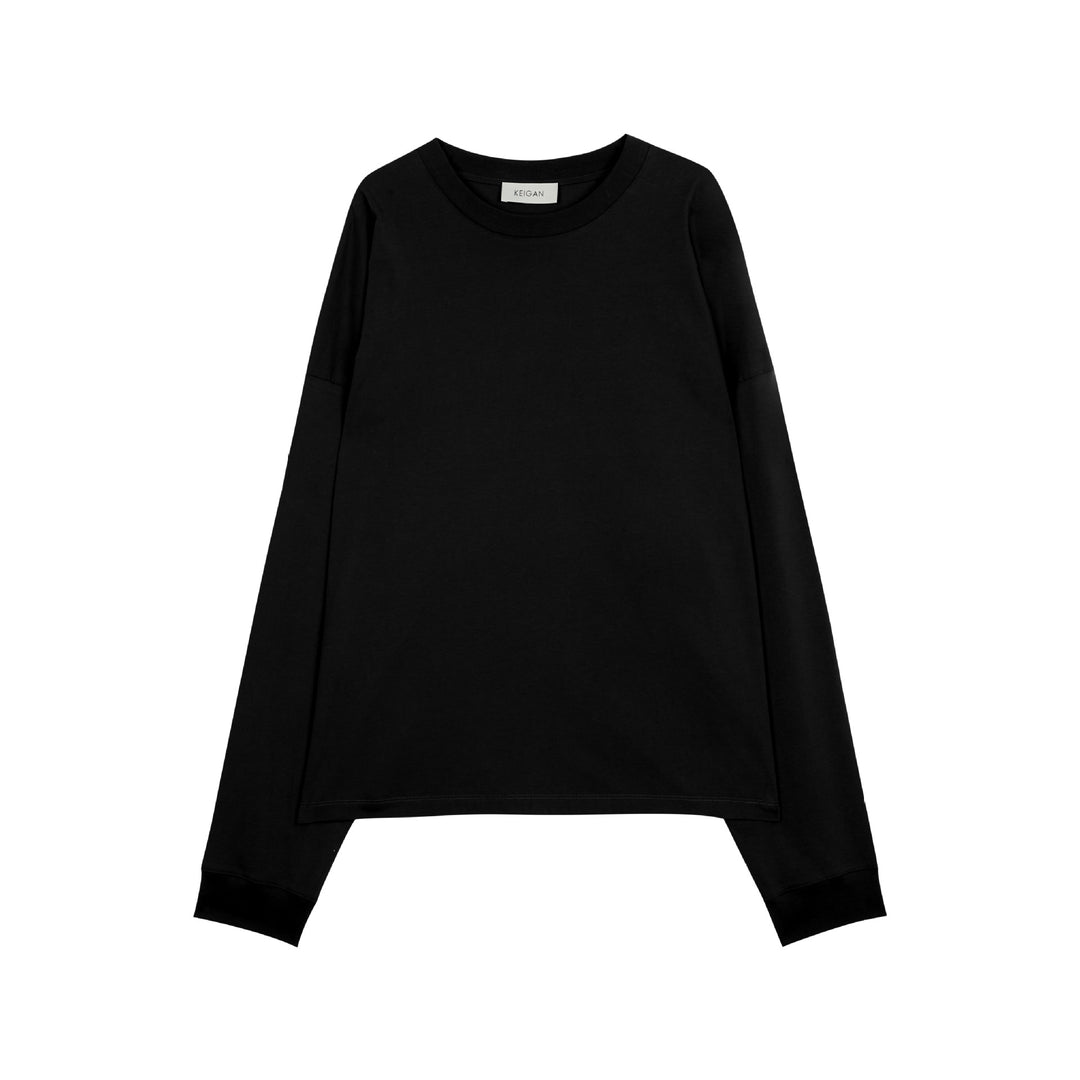 Dame Langermet T-skjorte i minimalistisk design Skjora