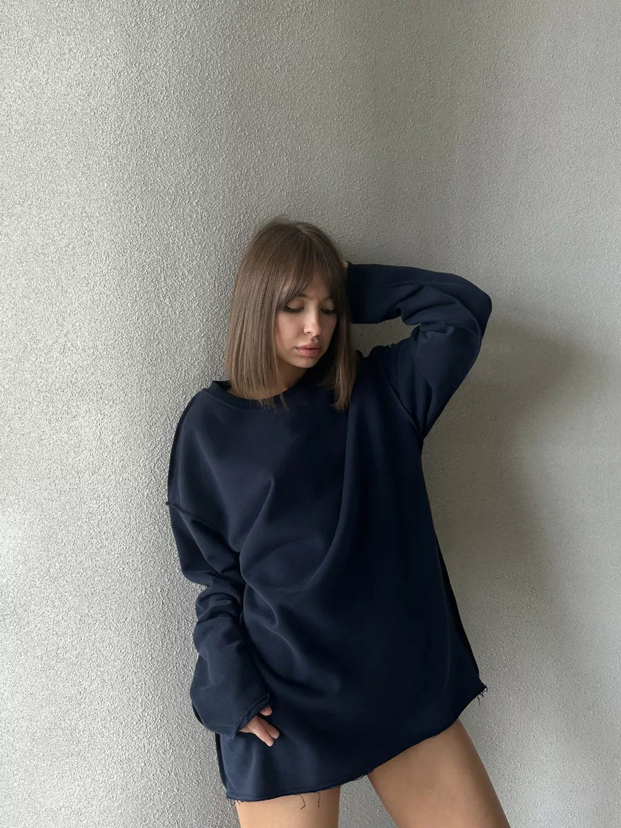 Damer Oversized Sweatshirt med avslappet kutt og brede ermer Skjora