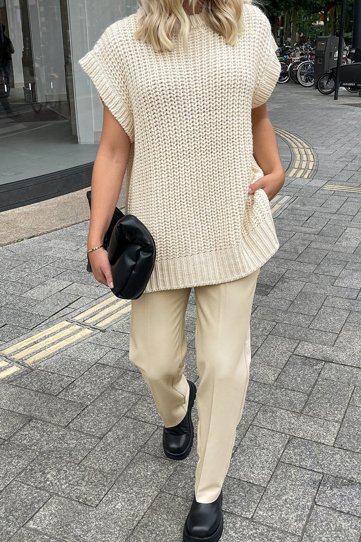 Dame Oversized Strikketopp med avslappet snitt Skjora