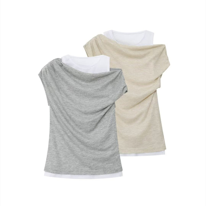 Dame avslappet sweatshirt med innovativ oversize-snitt og trendy draperinger Skjora