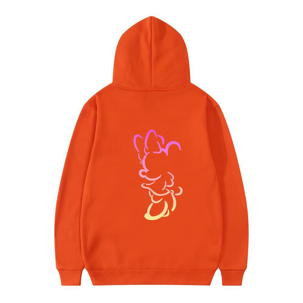 Dame hoodie med kunstnerisk skydesign og myk indre fôr Skjora