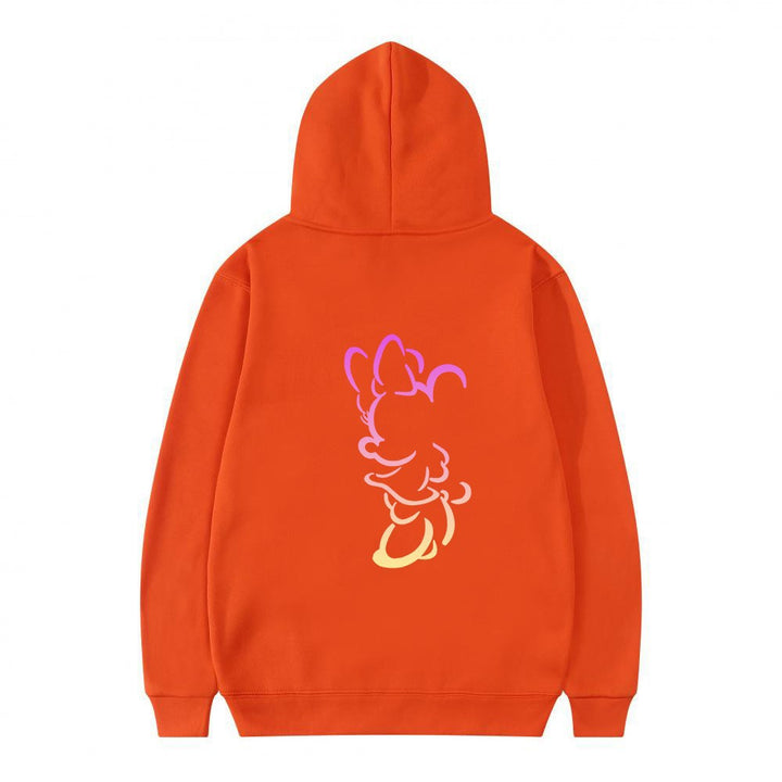 Dame hoodie med kunstnerisk skydesign og myk indre fôr Skjora