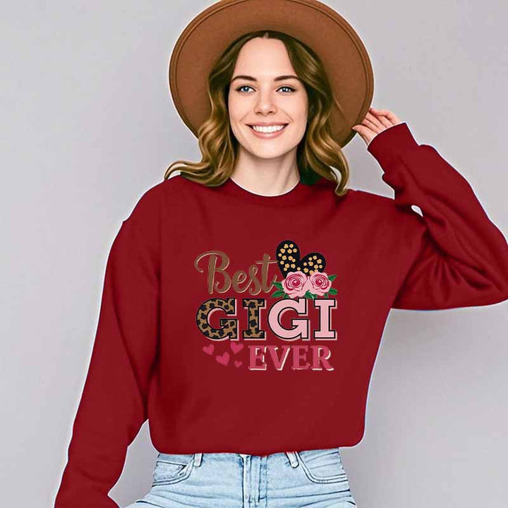 Dame sweatshirt med kreativ Gigi motiv Skjora