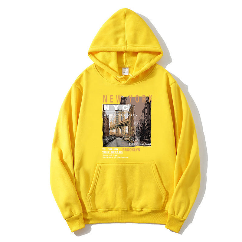Damen Kapuzenpullover mit stylischem New York Druck Skjora
