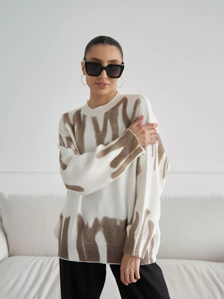 Damer trendy genser med moderne gradient og avslappet passform Skjora