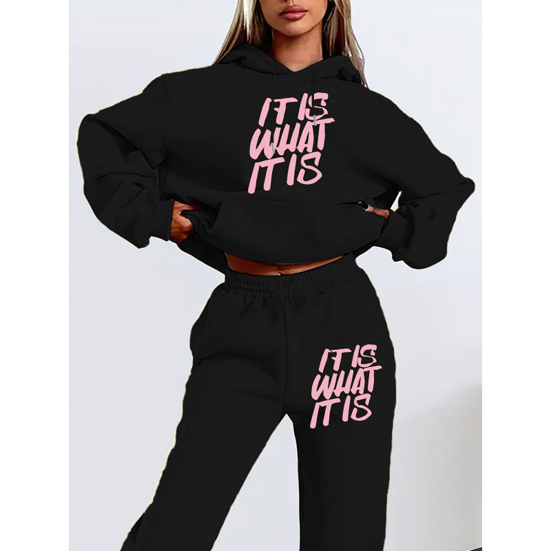 Damegen Sweatshirt og Joggebukse Sett Skjora