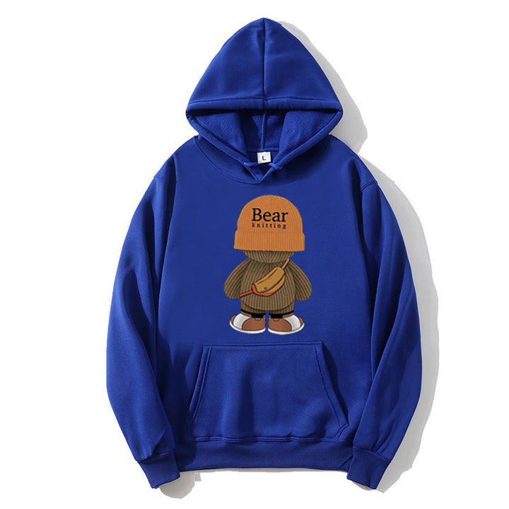 Damen Kapuzenpullover mit verspieltem Bärenmotiv und hochwertigem Fleece Skjora