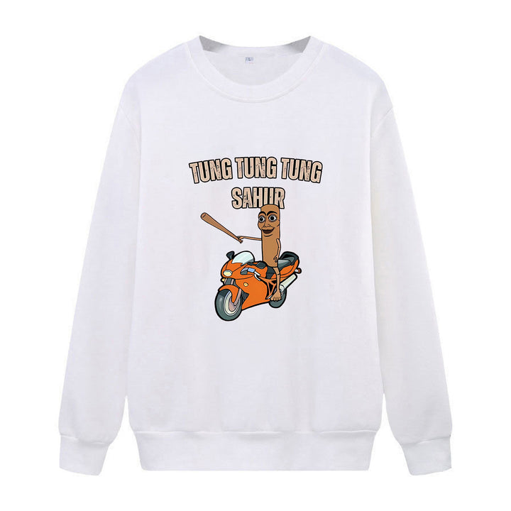 Damer avslappet sweatshirt med morsom grafisk design Skjora