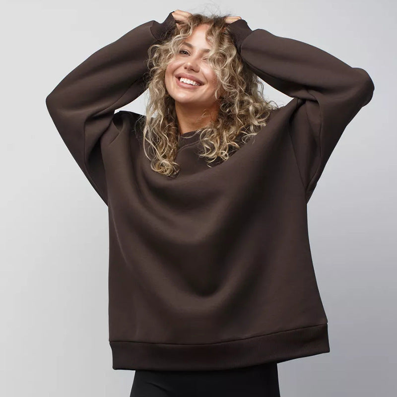 Dame oversized genser med en avslappet passform og brede ermer Skjora