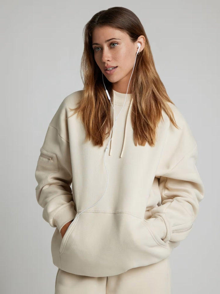 Dame Cozy Hoodie med integrert søvnmasket Skjora