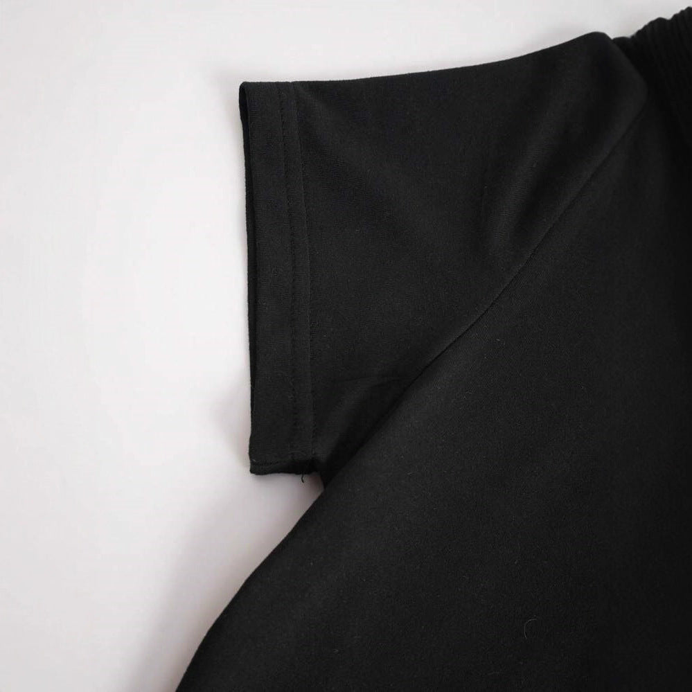 Dame Cropped T-skjorte med kreativt skjelettdesign Skjora
