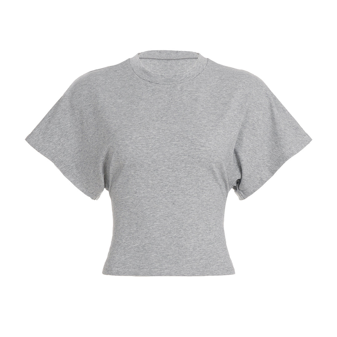 Dame Stilig Crop-Top med løs passform og rund halsutskjæring Skjora