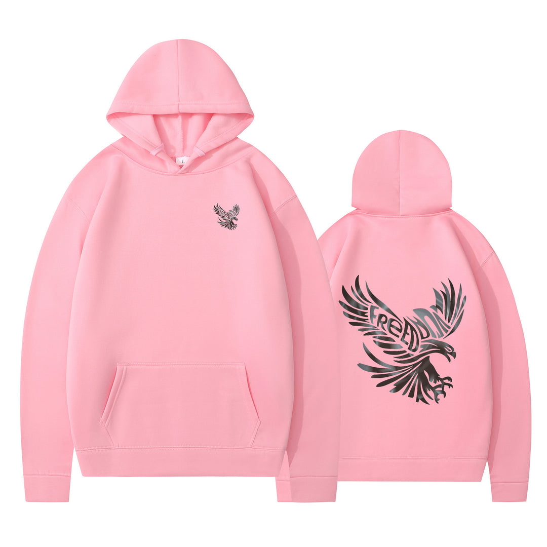 Dame hoodie med ikonisk ørn design og myk innerforet Skjora