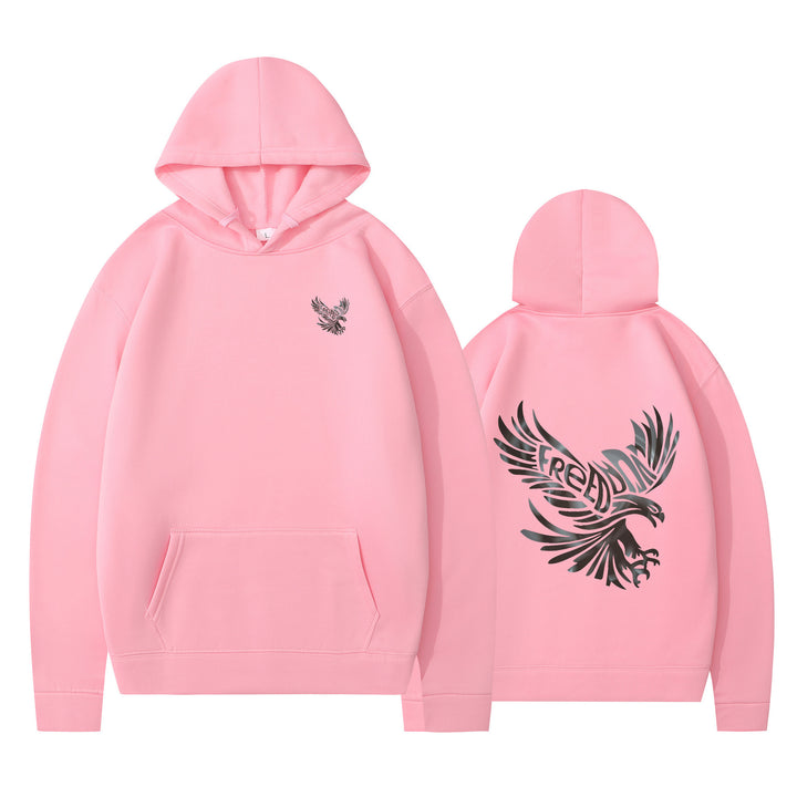 Dame hoodie med ikonisk ørn design og myk innerforet Skjora