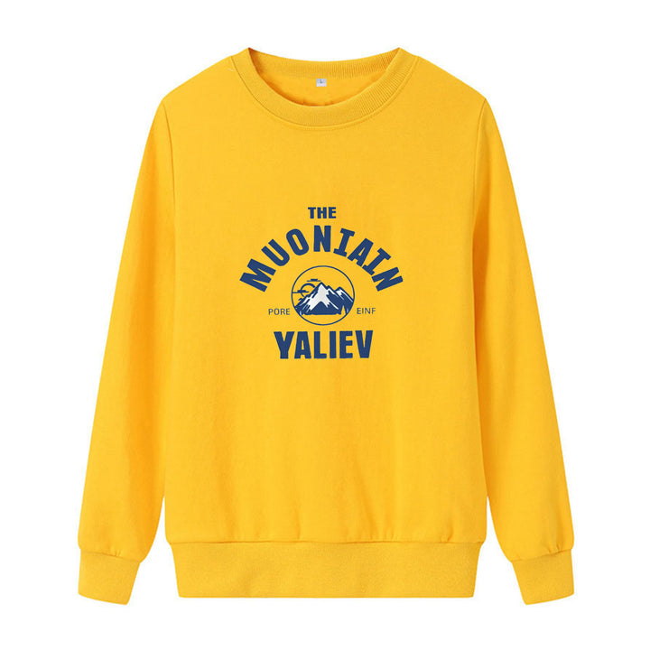 Kvinnelig koselig genser med frontfjellmotiv Skjora
