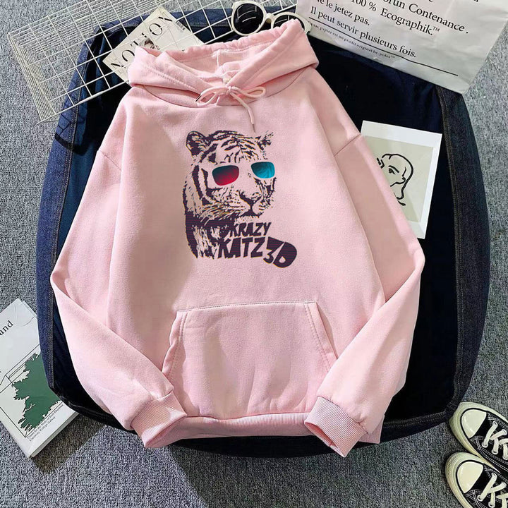 Damen Kapuzenpullover mit stylischem Tiger-Motiv Skjora