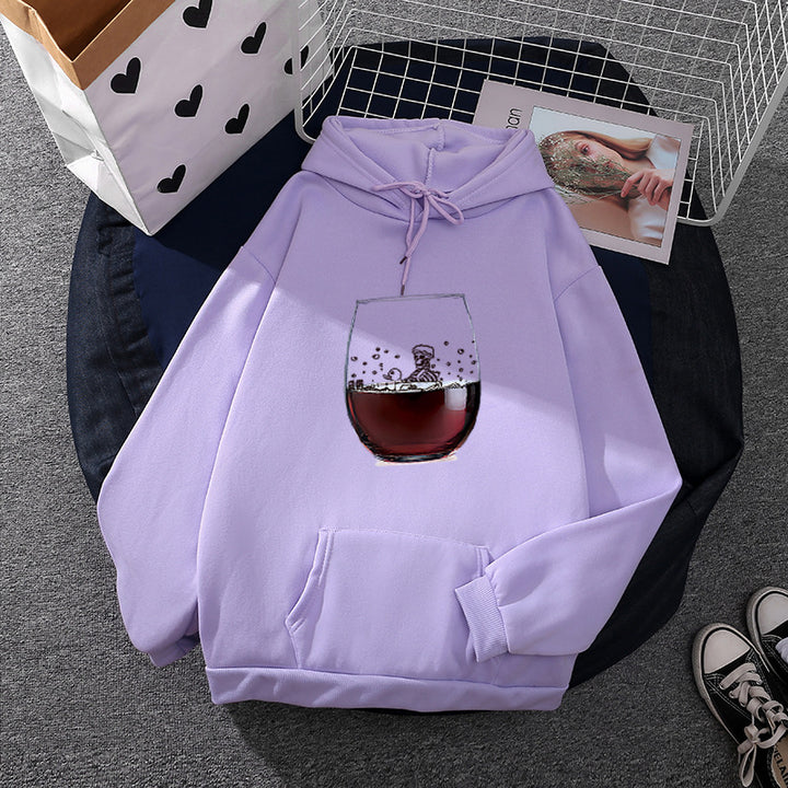 Dame hettejakke med kunstnerisk glassdesign Skjora