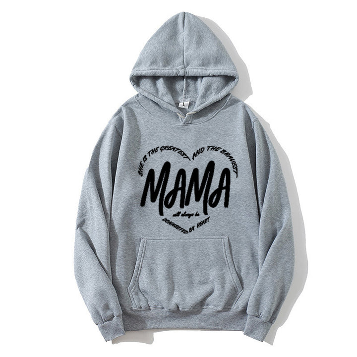 Dame hoodie med kreativ Mama-slogan Skjora