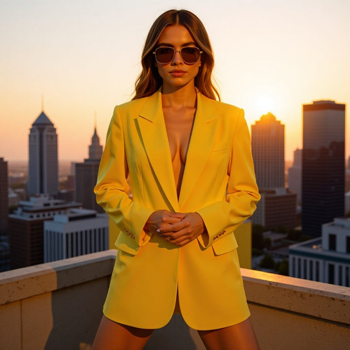 Dame blazer jakke i moderne snitt med praktiske lommer Skjora