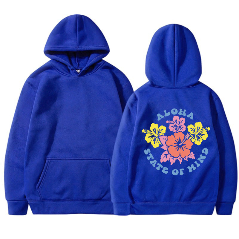 Kvinners hettegenser med blomster aloha design og komfortabel passform Skjora