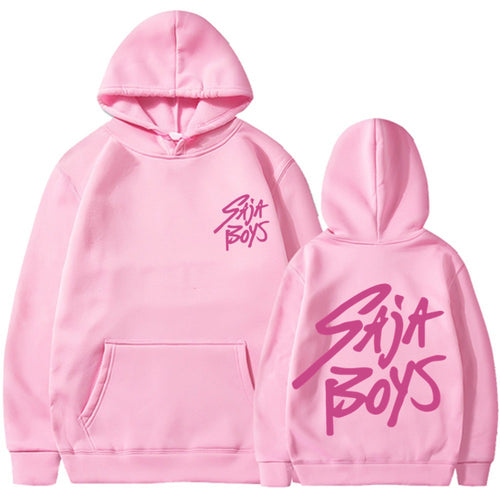 Women's hoodie with distinctive lettering and kangaroo pocket Skjora